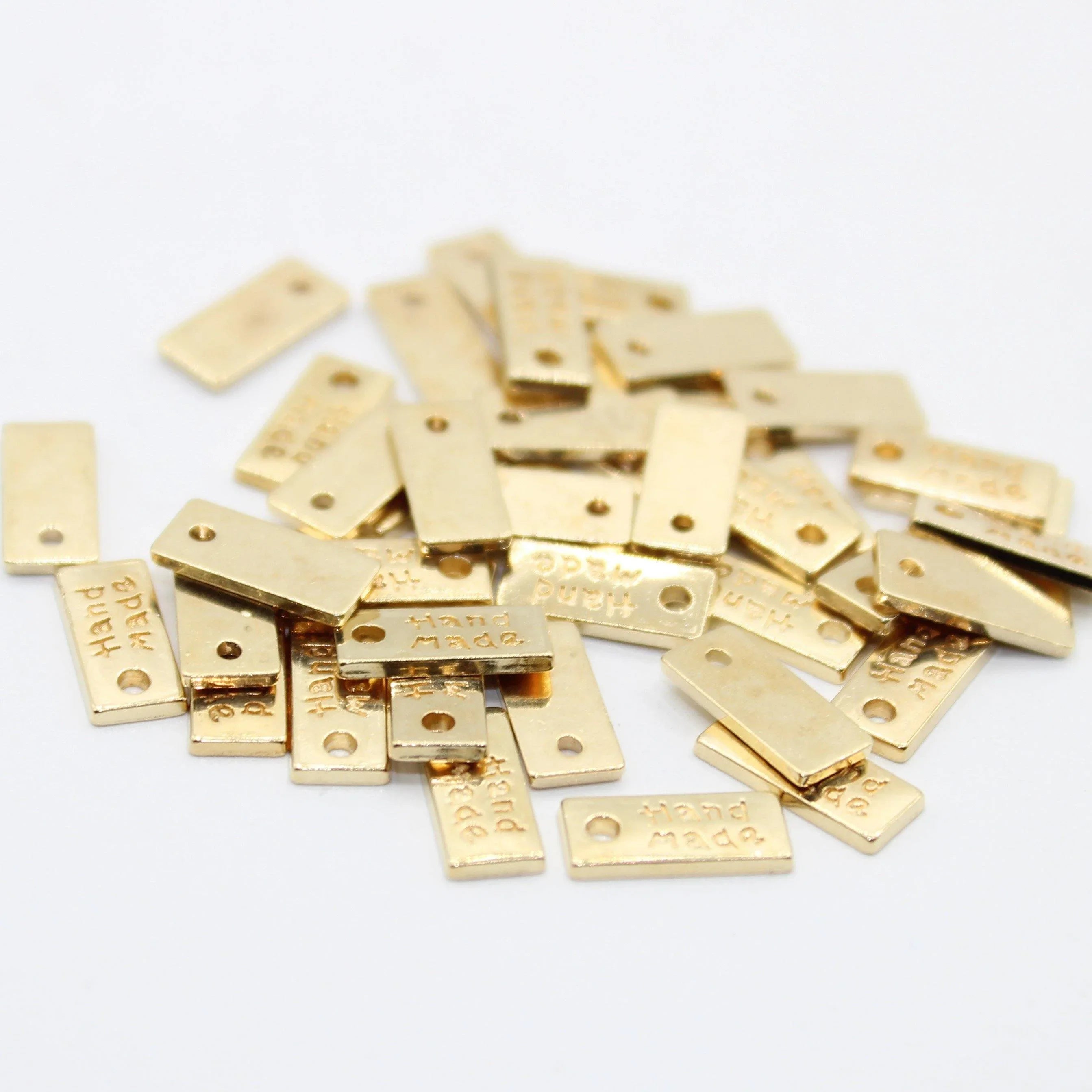 50 pieces "Handmade" Metal Tags - ACCESSOIRES LEDUC
