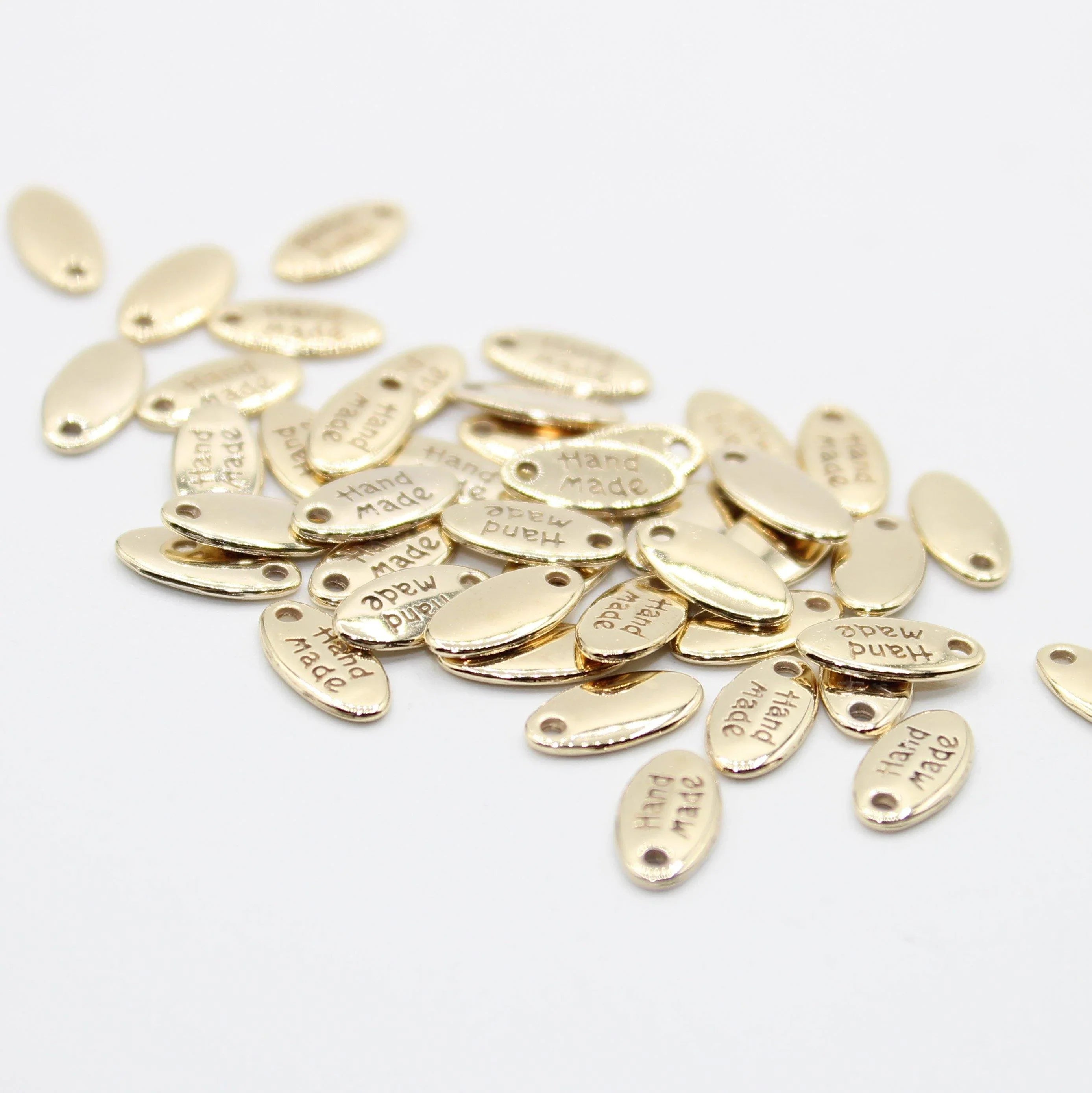 50 pieces "Handmade" Metal Tags - ACCESSOIRES LEDUC