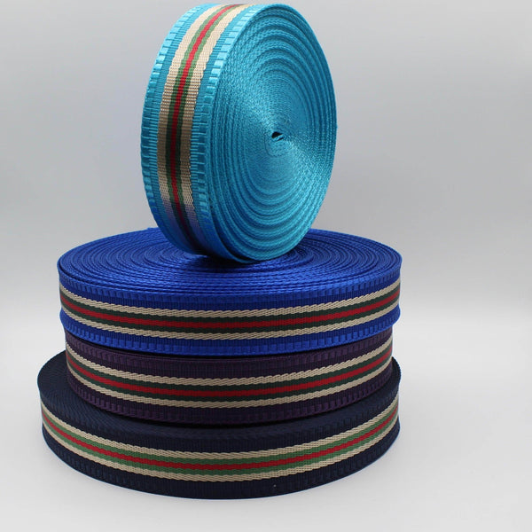 5 meters Fancy Striped Webbing 30mm #RUB1913 - ACCESSOIRES LEDUC BV