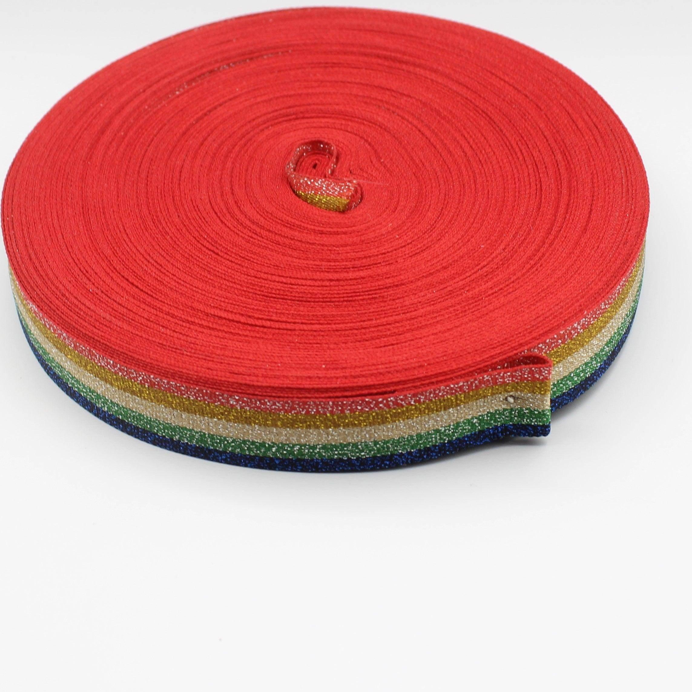 25 M Lurex Rainbow Ribbon 20mm - ACCESSOIRES LEDUC BV