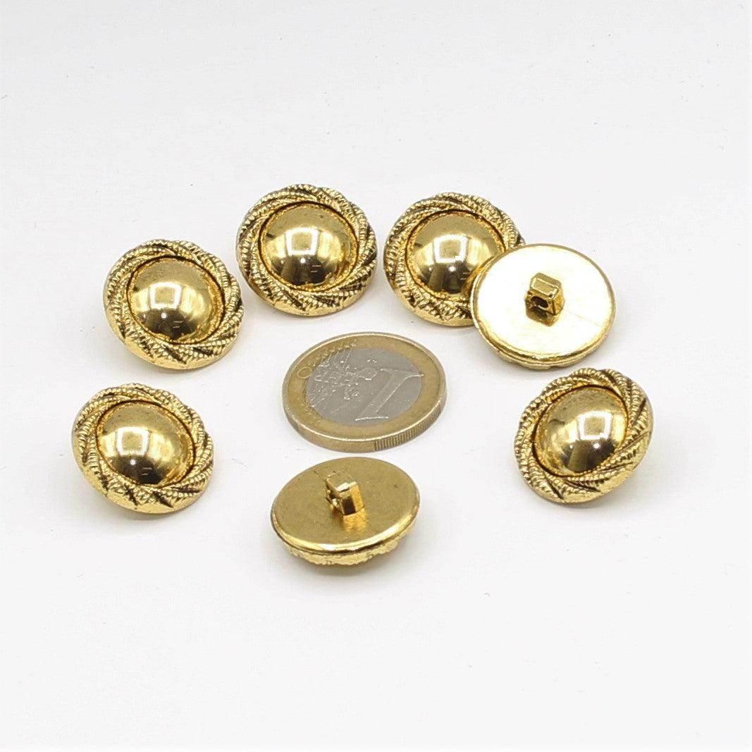 Gold Button with Spiral Circle 18 and 20mm - ACCESSOIRES LEDUC BV