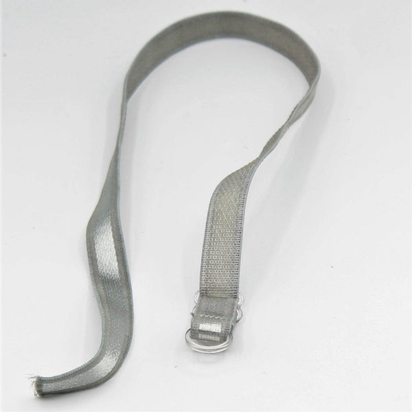 2 Pairs of Gray Non-Slip Adjustable Plastic Hook Bra Straps Elastic 38x1 cm - ACCESSOIRES LEDUC BV