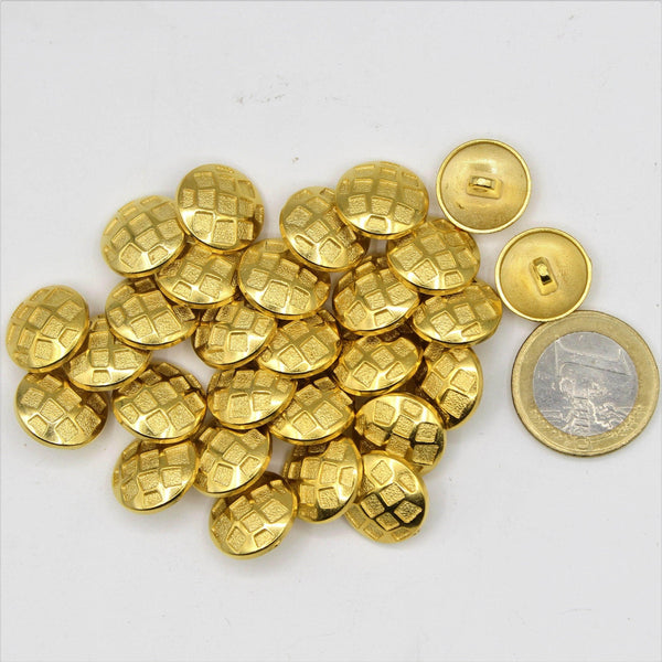Gold Zamak Vintage English Blazer Shank Button #KZQ4000 - ACCESSOIRES LEDUC BV