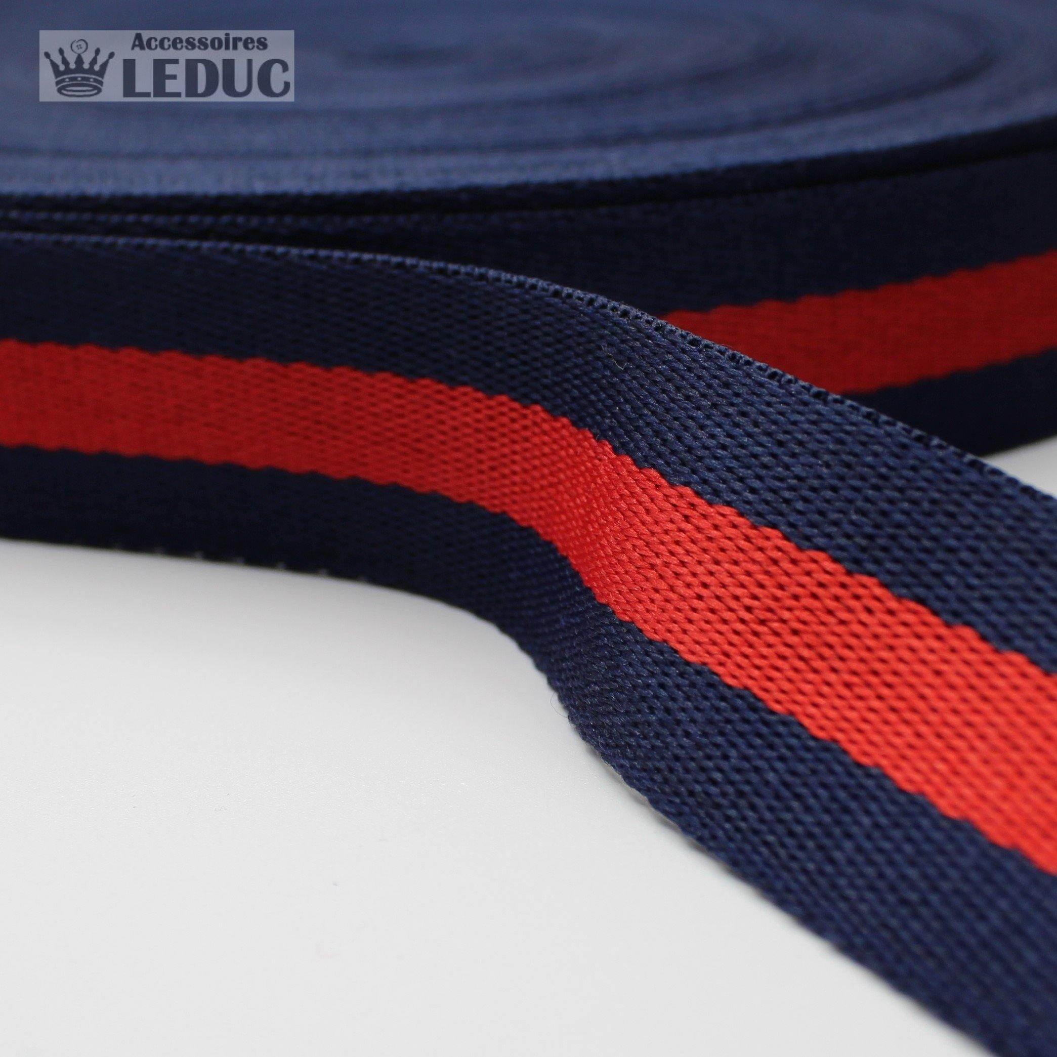 5 meters30mm Striped Webbing #RUB1907 - ACCESSOIRES LEDUC BV
