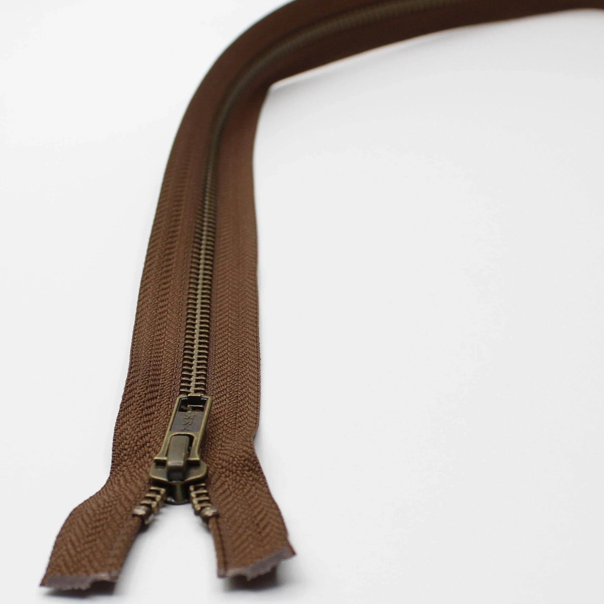 YKK - 80cm Metal Antique Bronze Zipper for Jackets - One Way Open end - ACCESSOIRES LEDUC BV