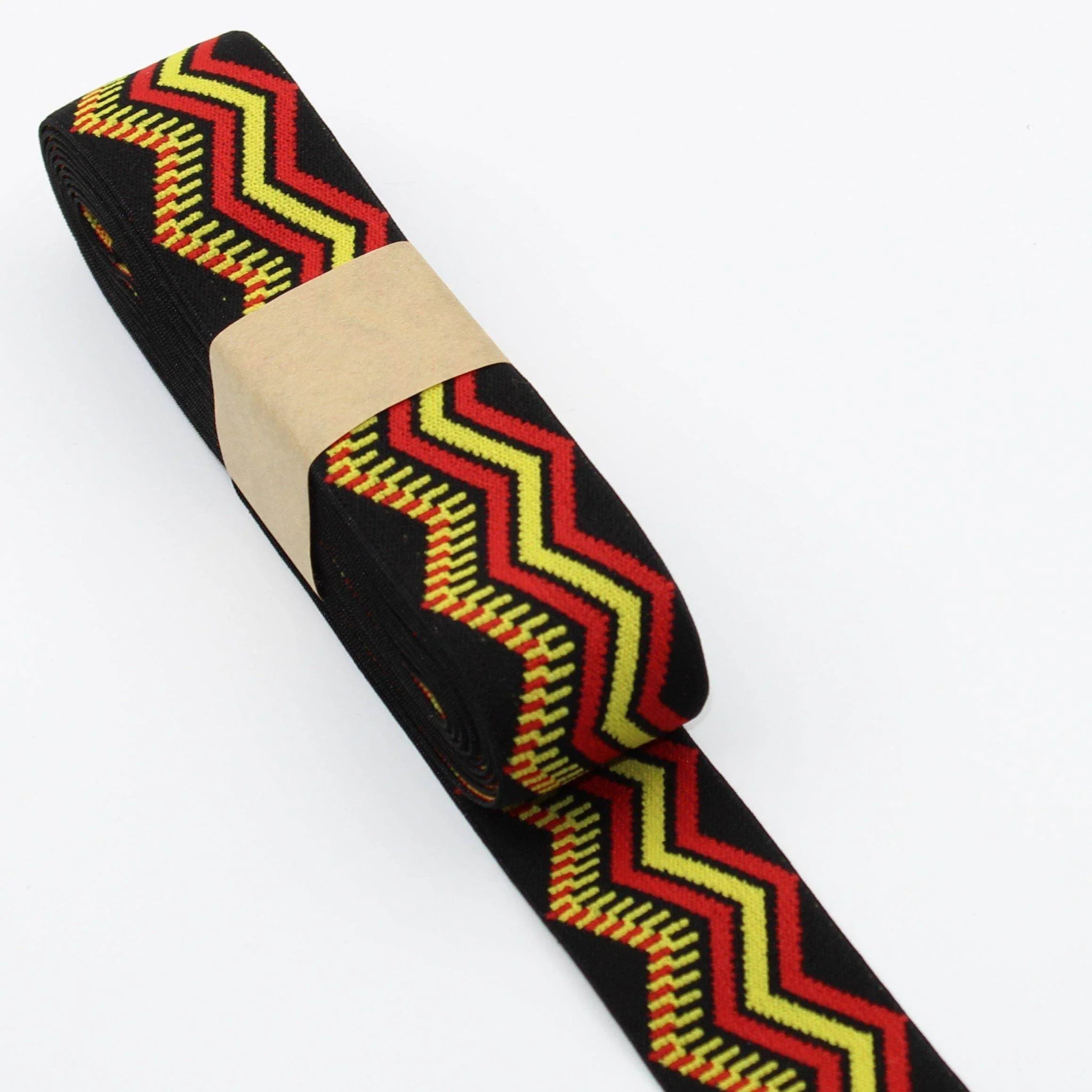 5 METERS - 40mm Ethnic zig zag Elastic #ELA2523 - ACCESSOIRES LEDUC BV