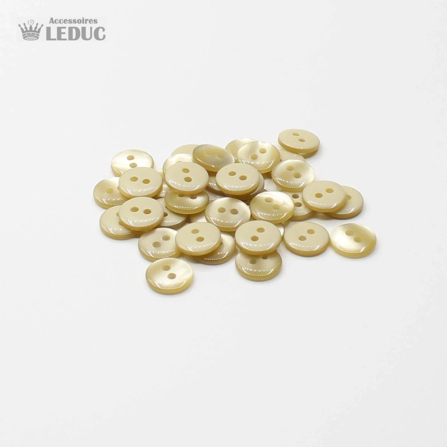 50 pieces - 2 Holes Polyester Button for Blouses 11mm (18") - (KP2 105 18") - ACCESSOIRES LEDUC