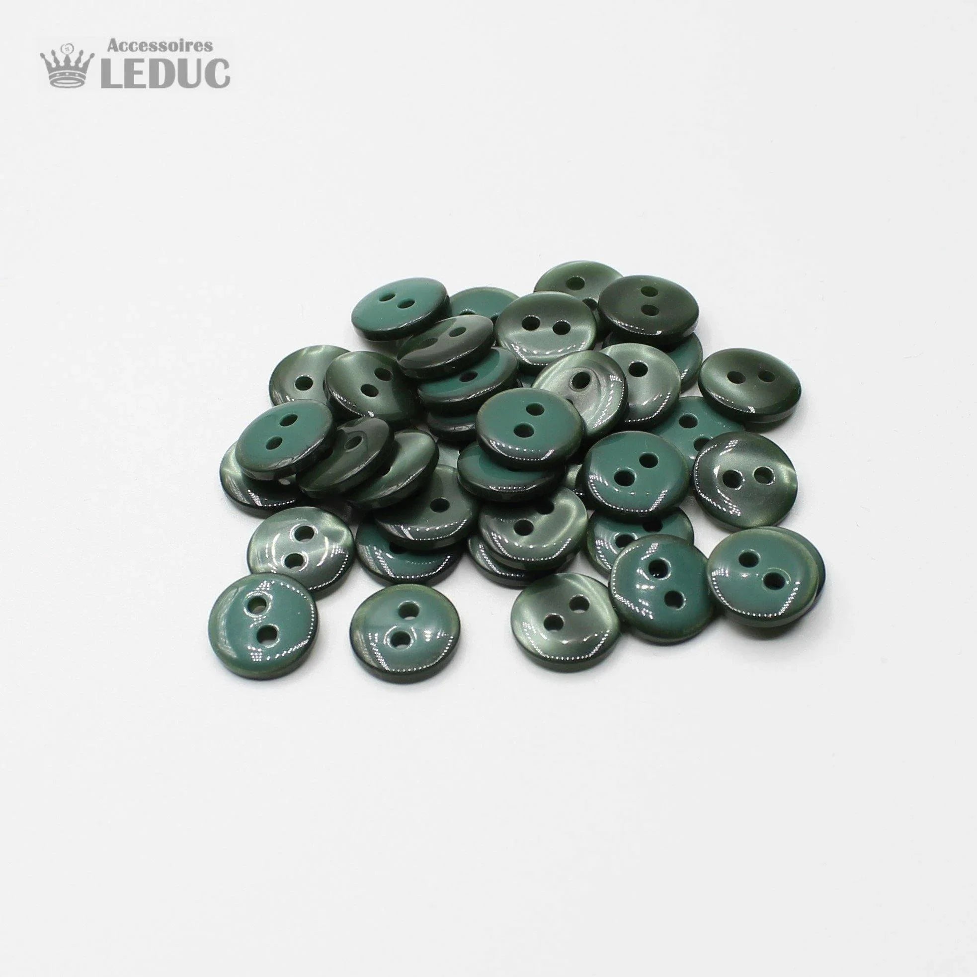 50 pieces - 2 Holes Polyester Button for Blouses 13mm (20") - (KP2 105 20") - ACCESSOIRES LEDUC