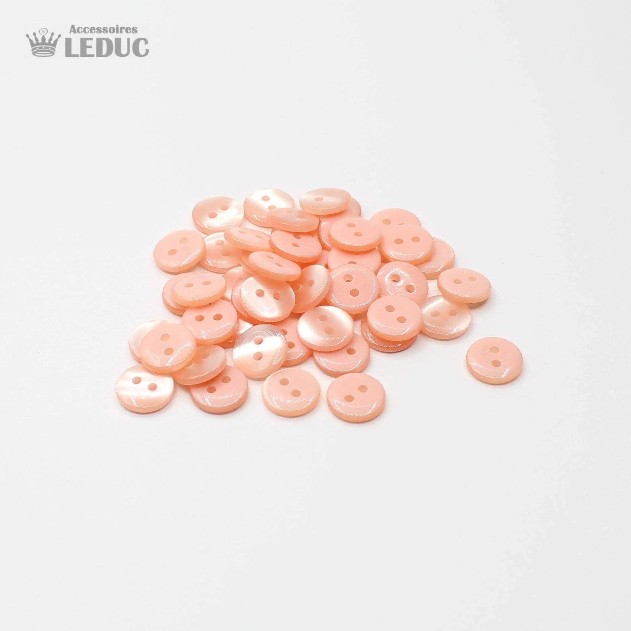 50 pieces - 2 Holes Polyester Button for Blouses 11mm (18") - (KP2 105 18") - ACCESSOIRES LEDUC