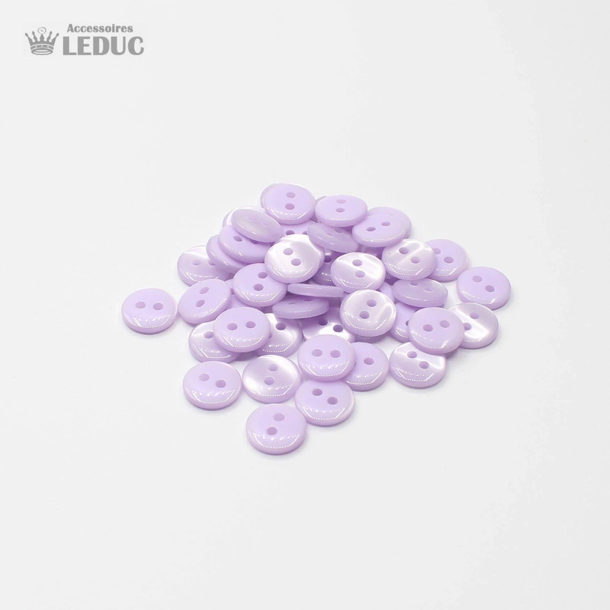 50 pieces - 2 Holes Polyester Button for Blouses 13mm (20") - (KP2 105 20") - ACCESSOIRES LEDUC