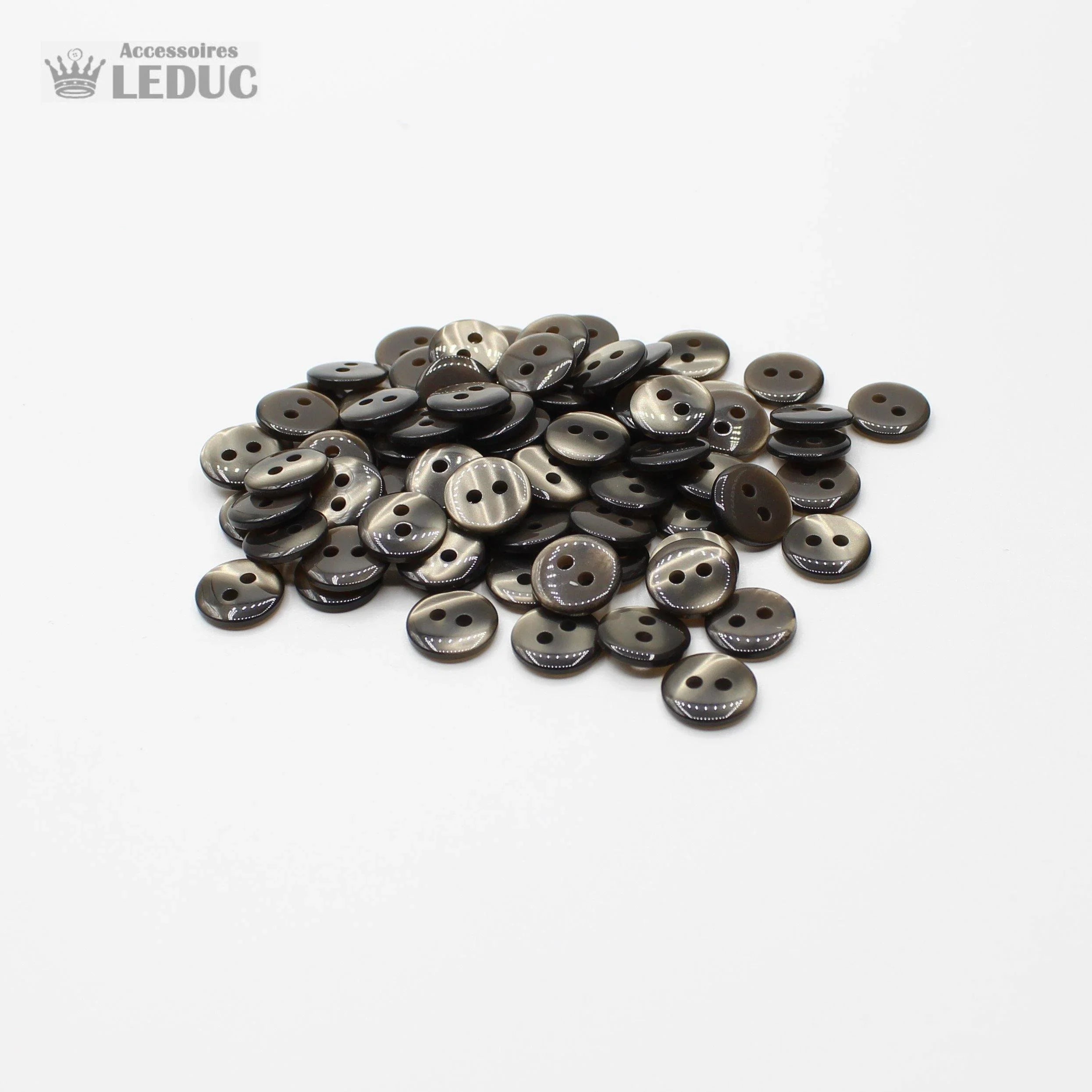 50 pieces - 2 Holes Polyester Button for Blouses 11mm (18") - (KP2 105 18") - ACCESSOIRES LEDUC