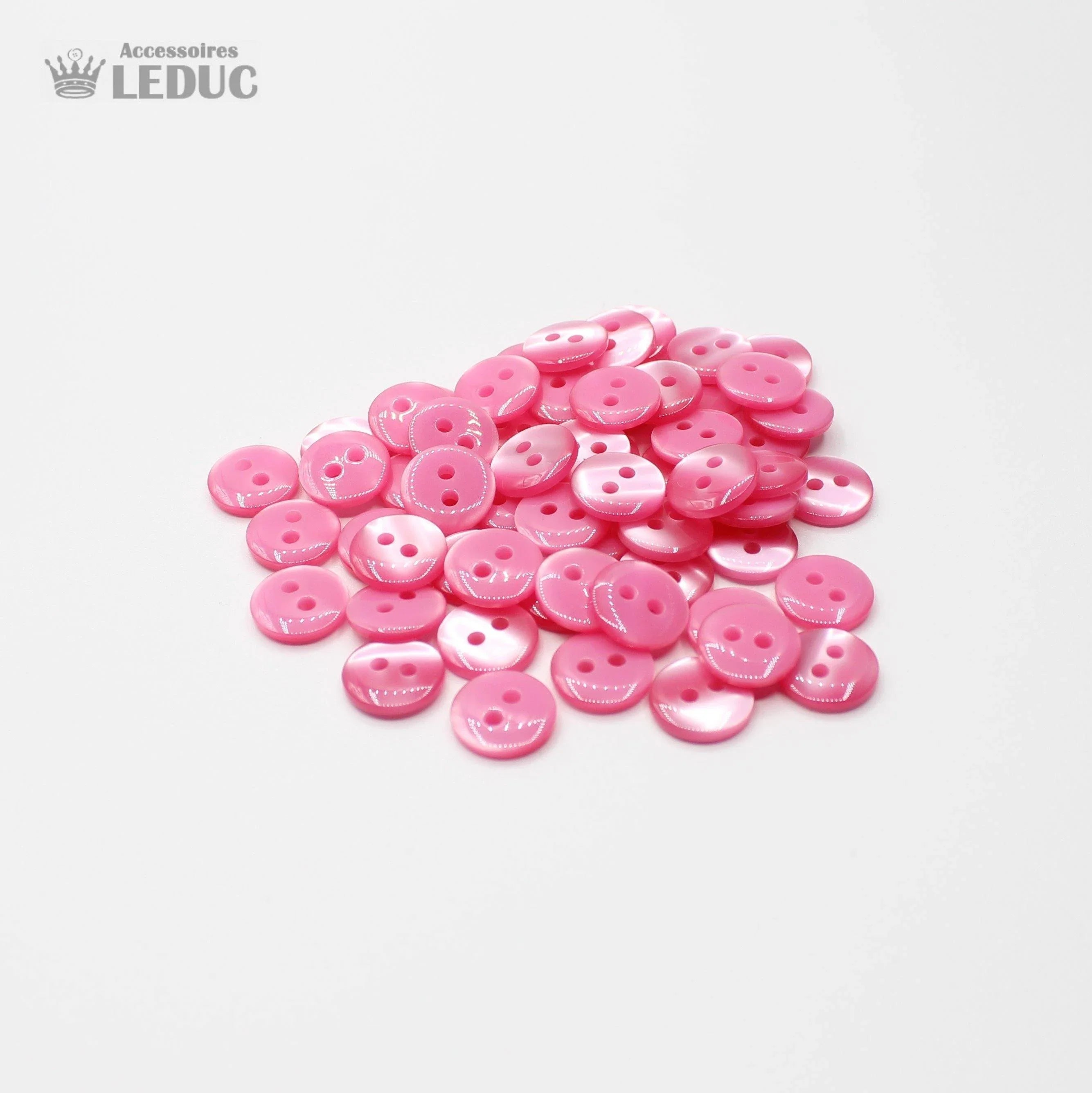 50 pieces - 2 Holes Polyester Button for Blouses 11mm (18") - (KP2 105 18") - ACCESSOIRES LEDUC