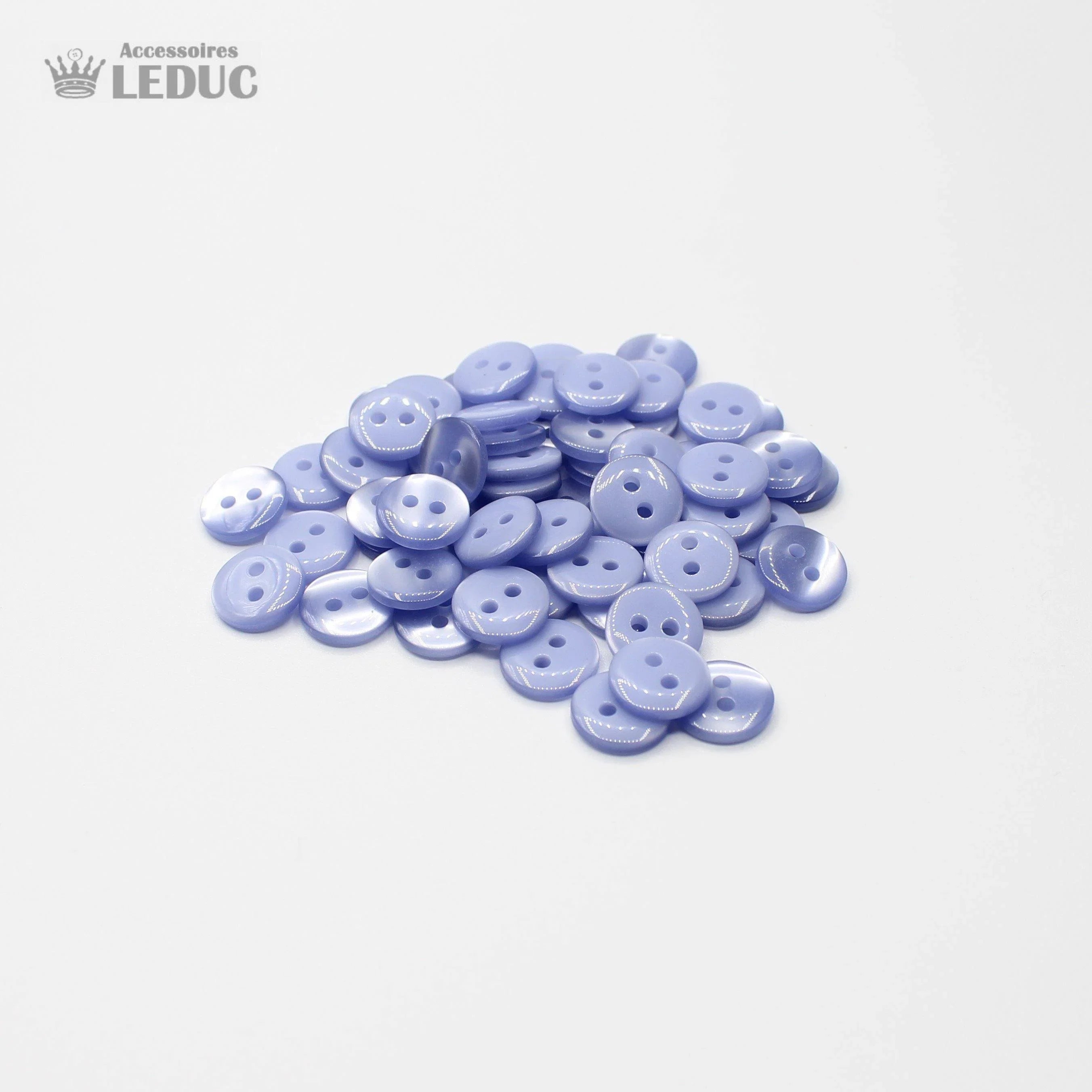 50 pieces - 2 Holes Polyester Button for Blouses 13mm (20") - (KP2 105 20") - ACCESSOIRES LEDUC