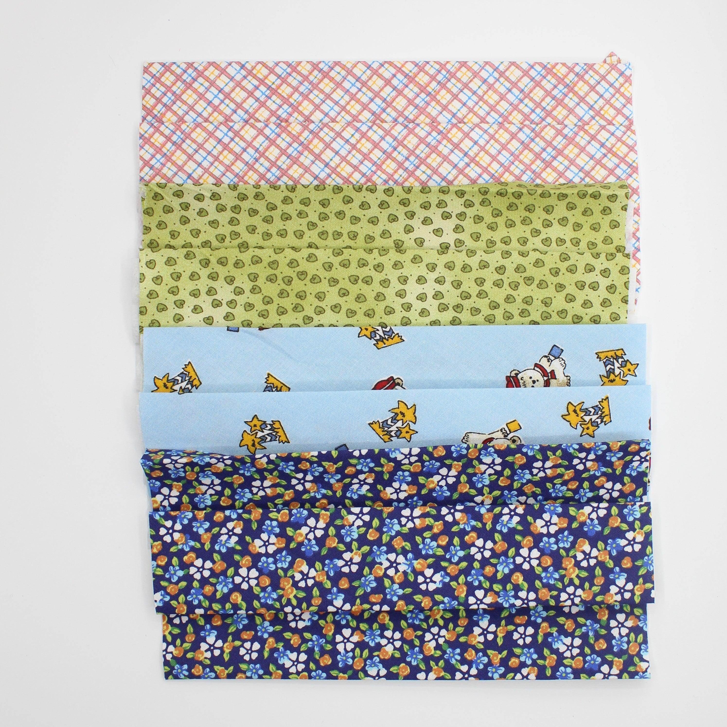 Prefolded Printed Fabric for masks 100% Cotton , with non woven lining, 6 pieces (2*2 + 2*1) - ACCESSOIRES LEDUC BV