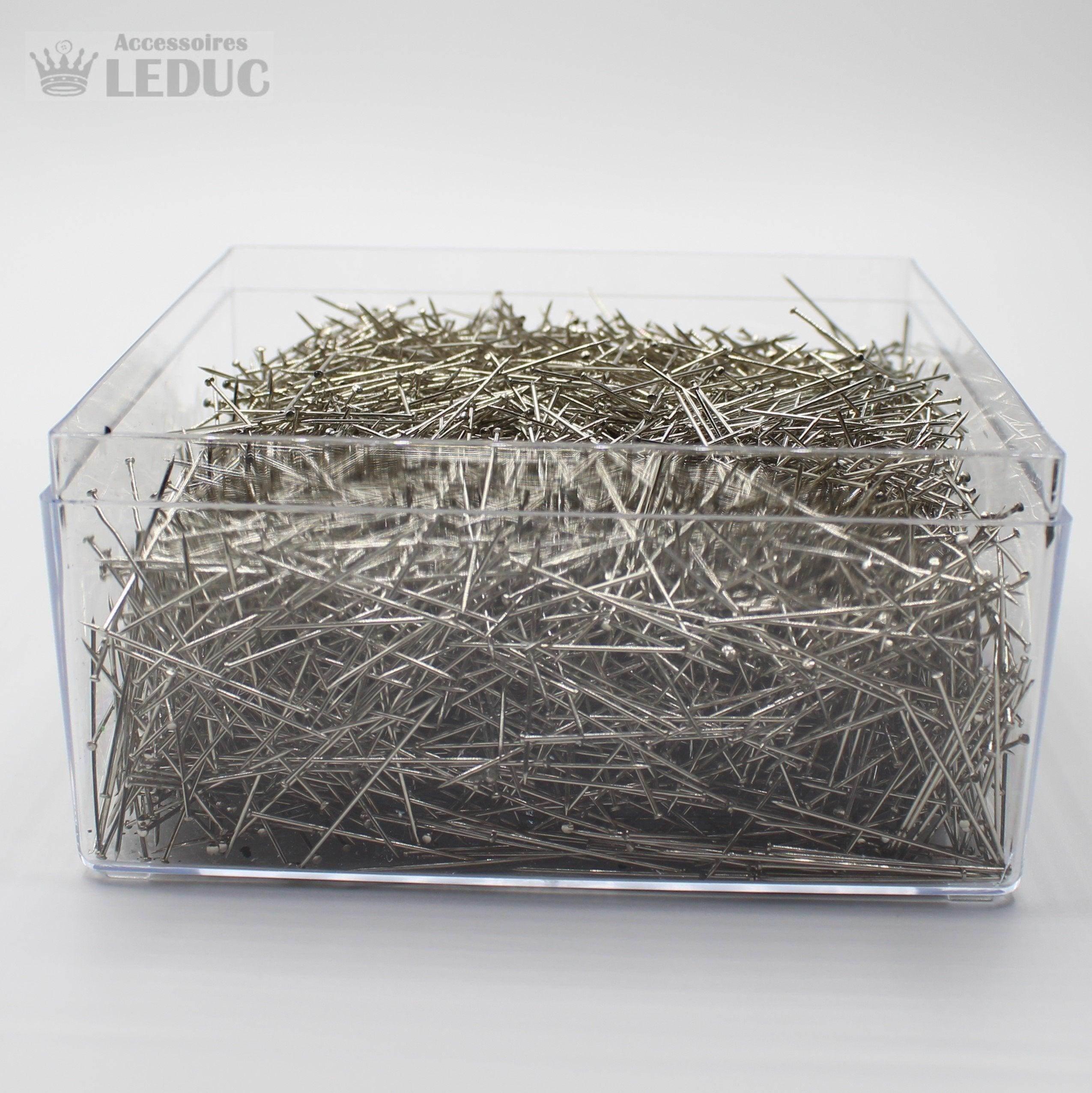 Pins 500grams XL Box ** 30mm x 0.65mm ** - ACCESSOIRES LEDUC BV