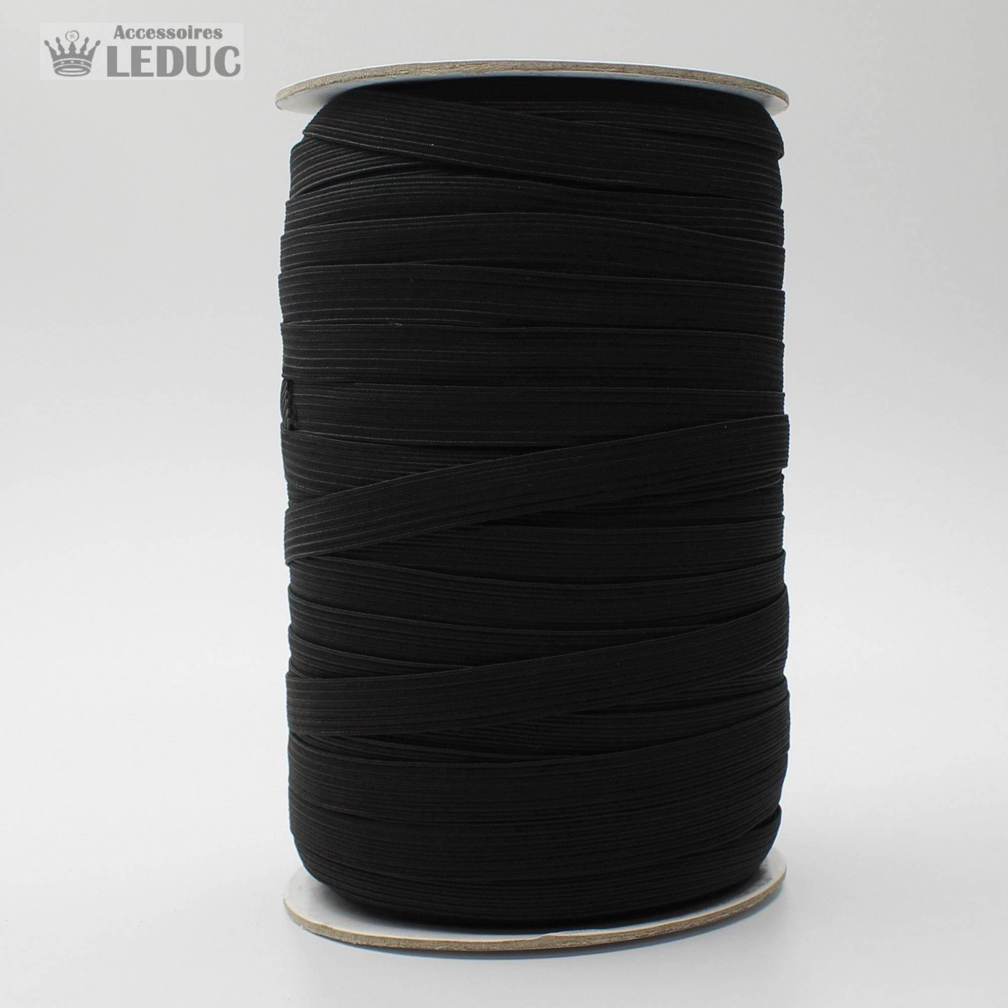100 METERS BLACK 5mm Elastic - ACCESSOIRES LEDUC BV