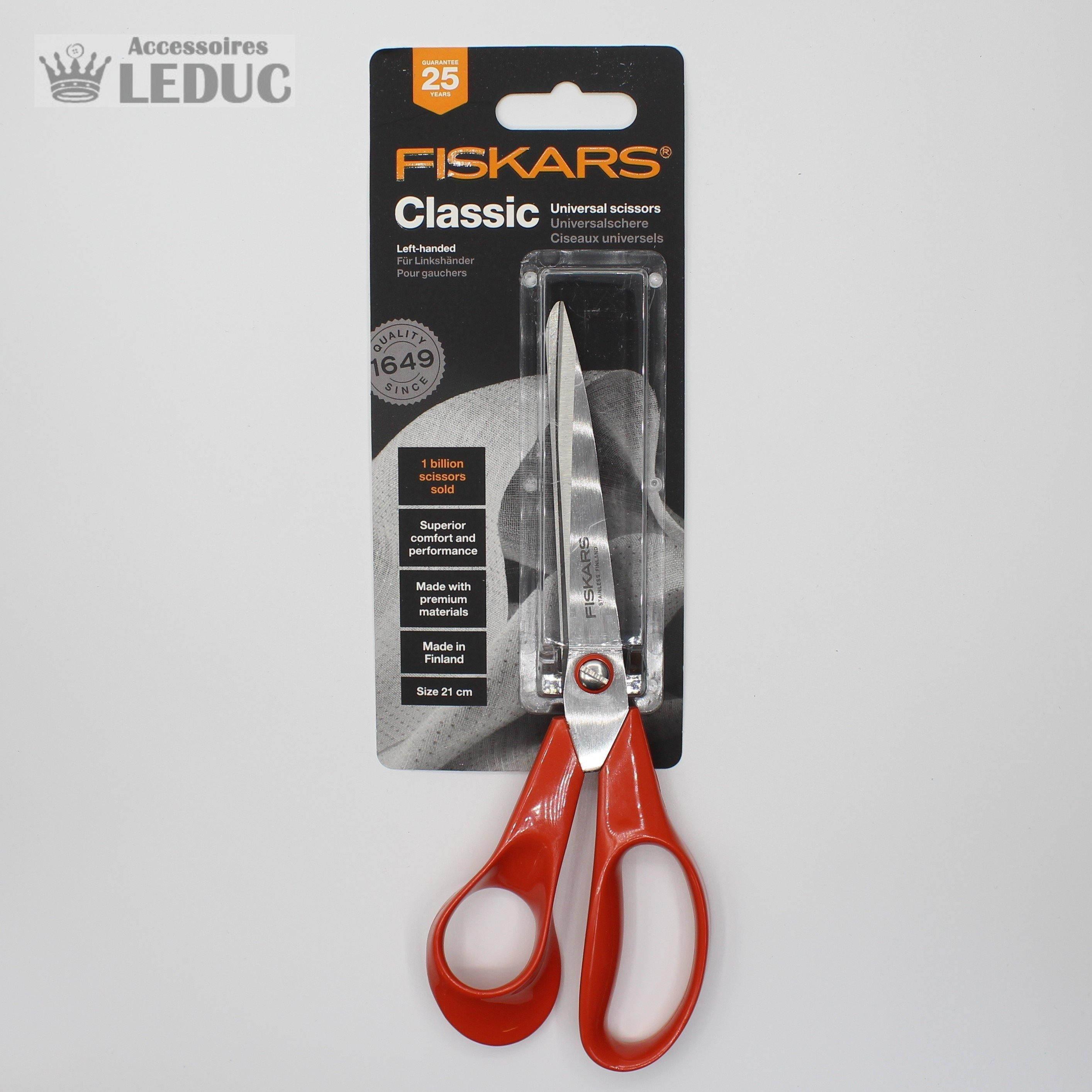 FISKARS Left-handed Universal Scissors 21cm - ACCESSOIRES LEDUC BV