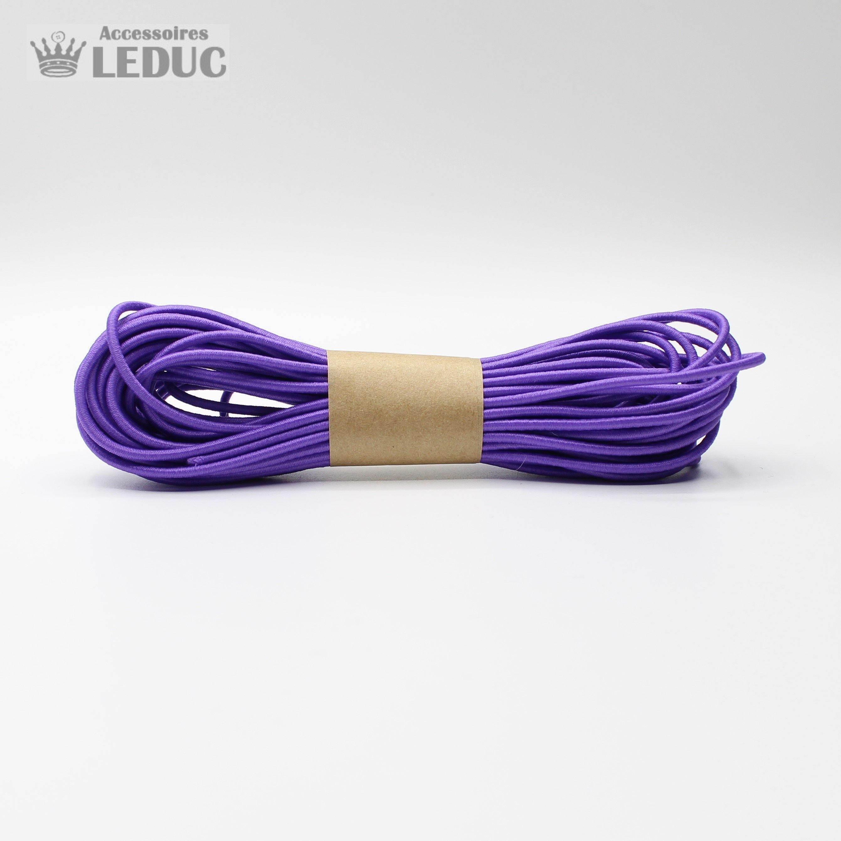 10 METERS - coloured ELASTIC CORD 2MM - ACCESSOIRES LEDUC BV