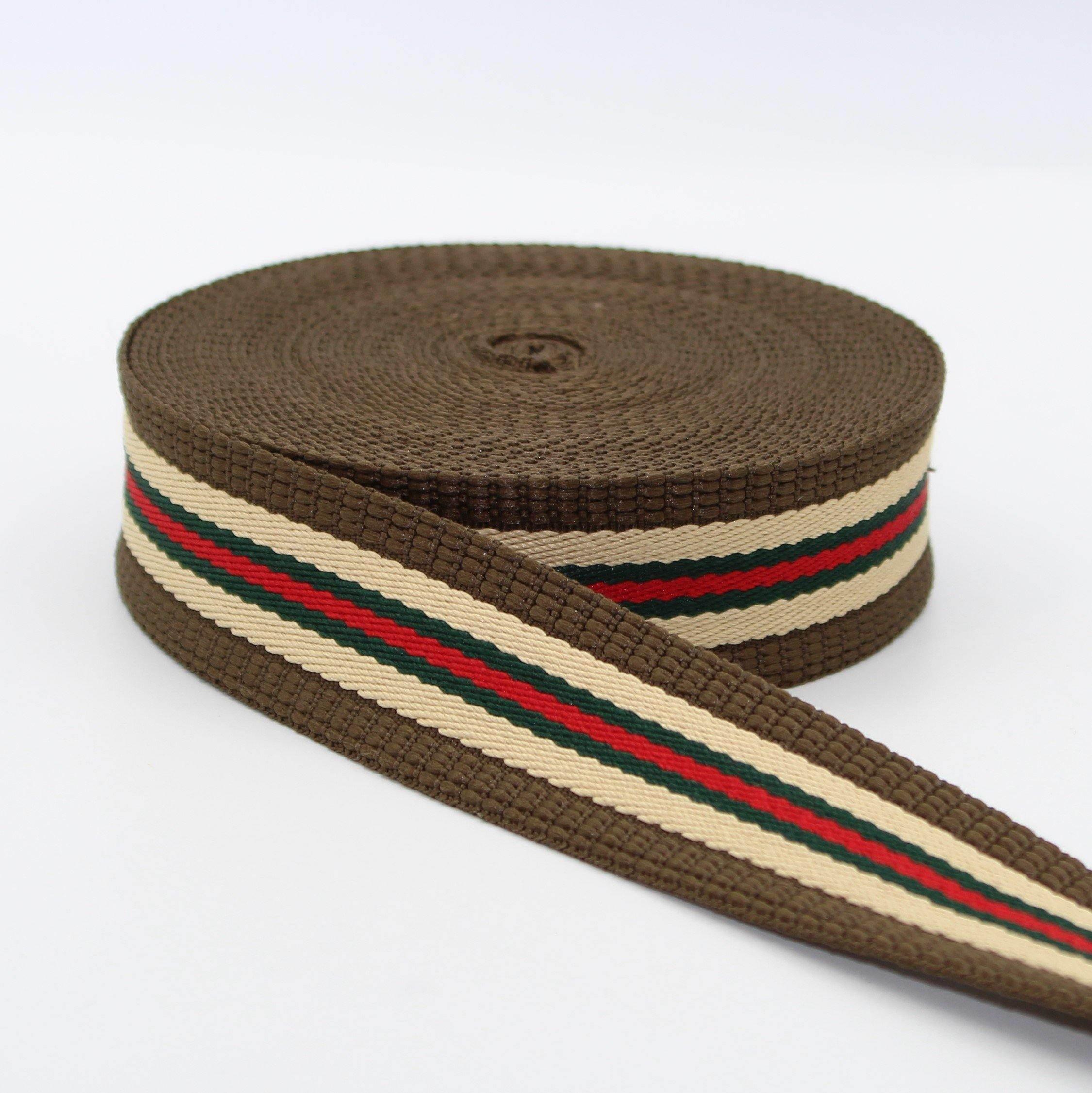 5 meters Fancy Striped Webbing 40mm #RUB1906 - ACCESSOIRES LEDUC BV