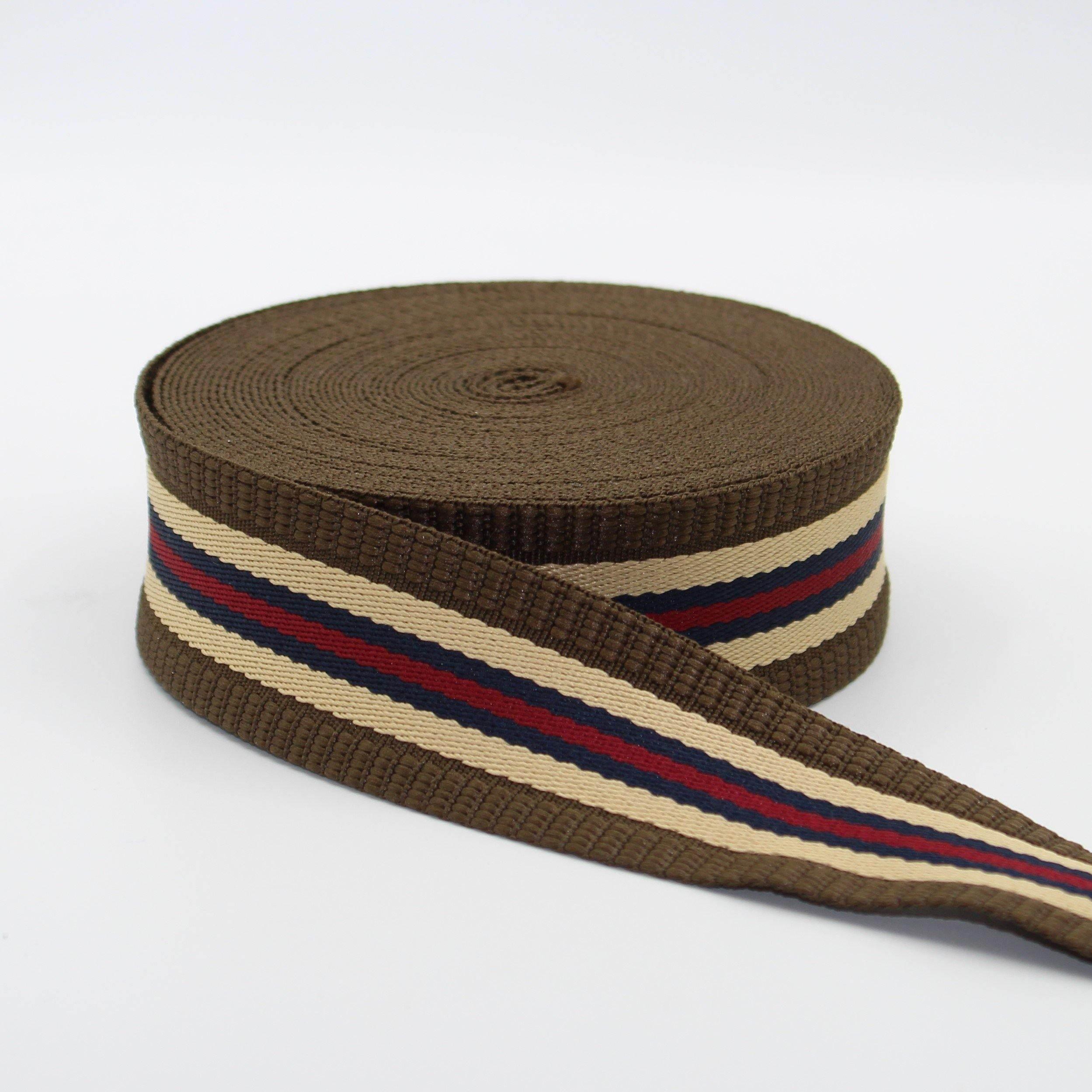 5 meters Fancy Striped Webbing 40mm #RUB1906 - ACCESSOIRES LEDUC BV