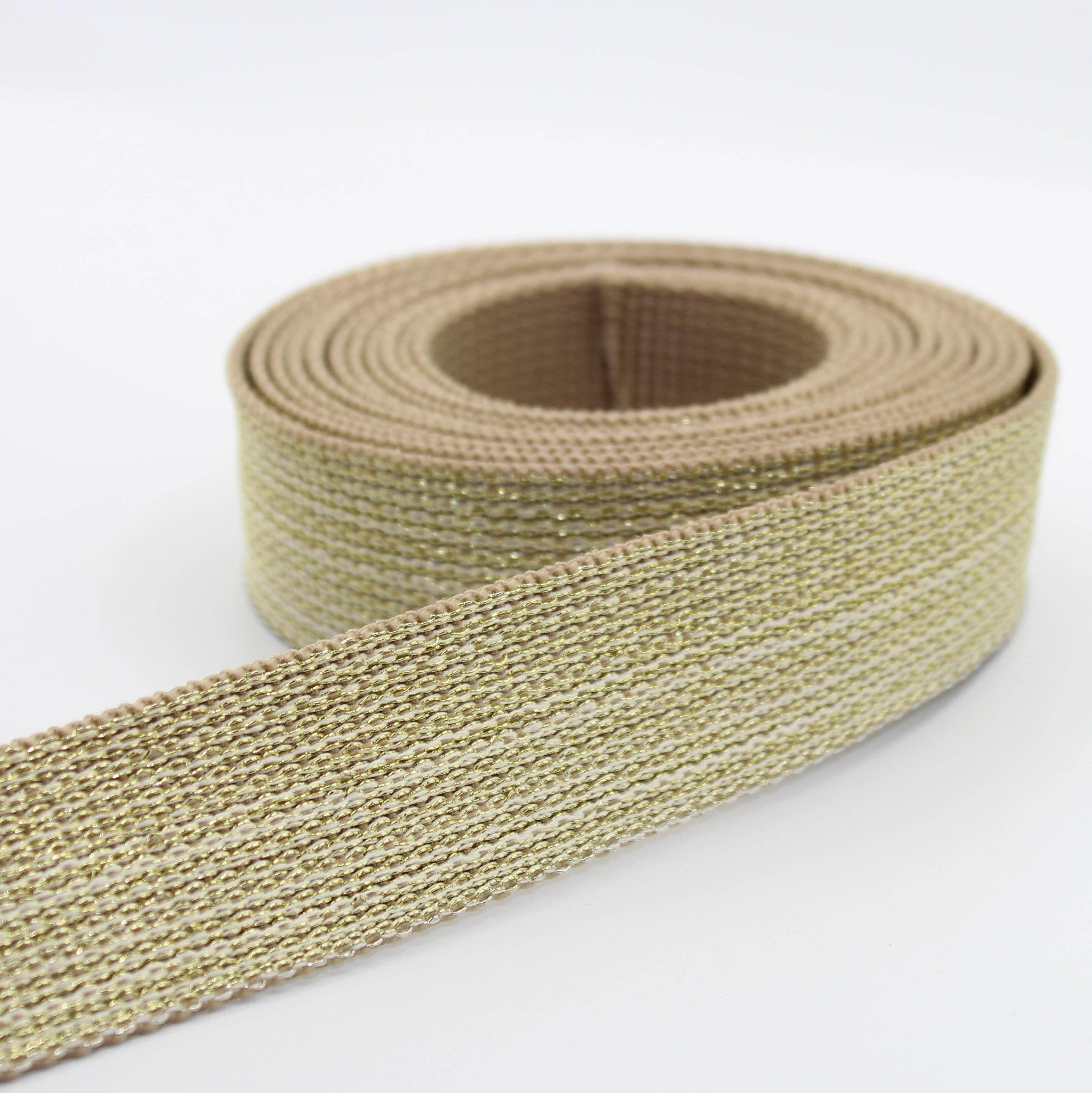 5 meters Lurex Webbing 36mm #RUB1940 - ACCESSOIRES LEDUC BV