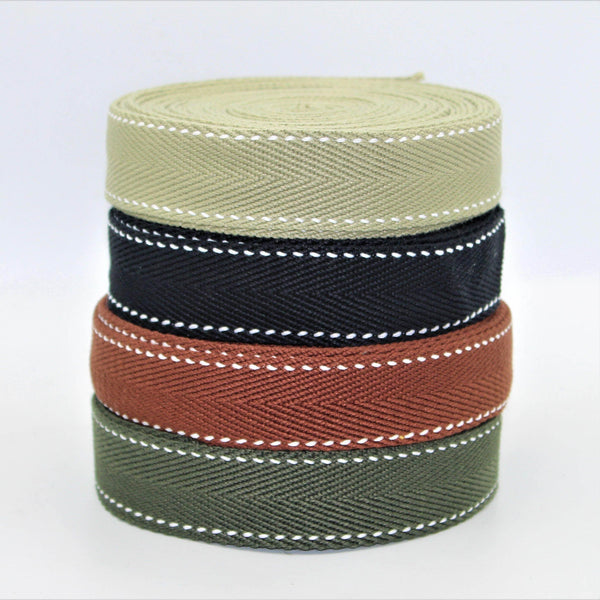5 Meters 30mm Saddle Stitch Webbing #RUB1967 - ACCESSOIRES LEDUC BV