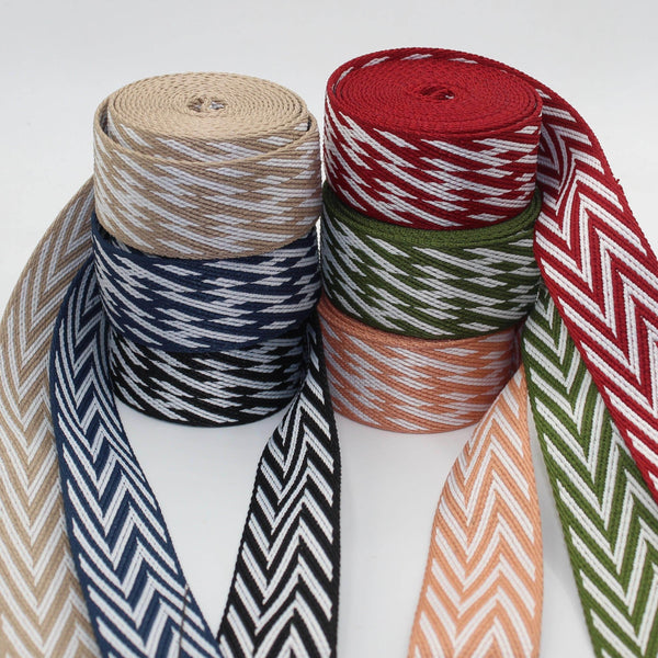5 meters Zig Zag / Thunder Webbing 38mm #RUB3514 - ACCESSOIRES LEDUC BV