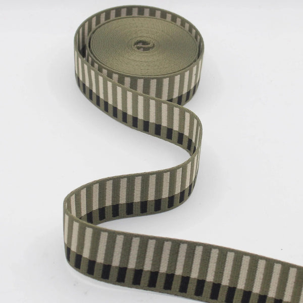 Geometric Asymmetric Webbing 40mm #RUB3537 - ACCESSOIRES LEDUC BV