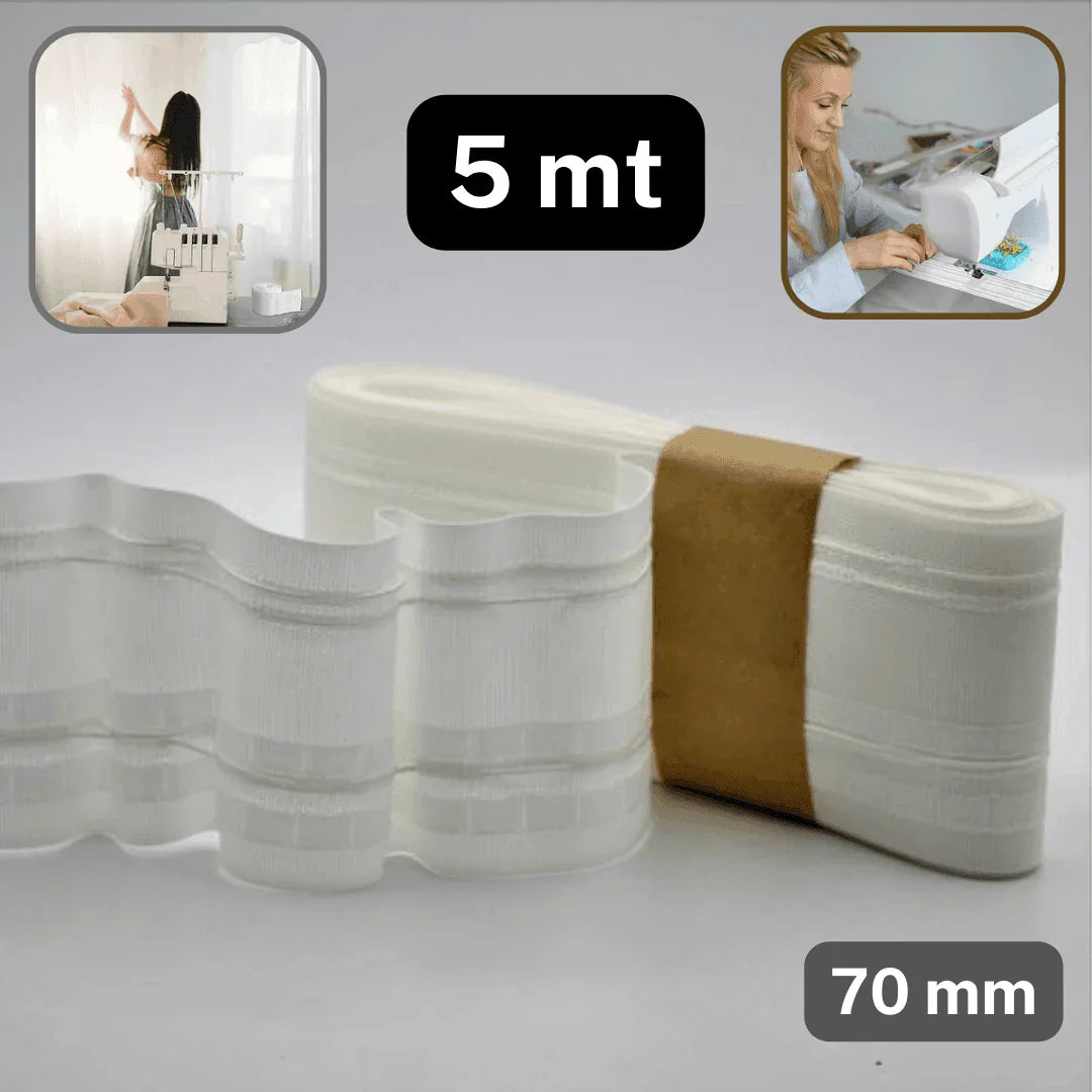 Curtain Tape 5 meters - ACCESSOIRES LEDUC BV